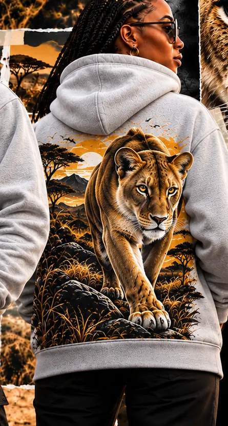 SoulTribe Hoodie in grey, back view